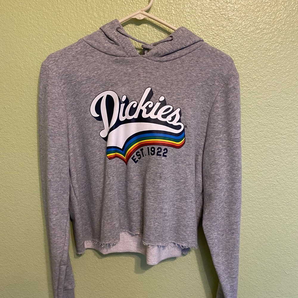 Dickie’s vintage inspired cropped gray hoodie